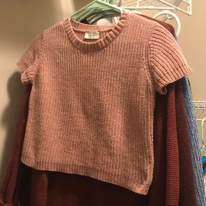 Pink Cropped Sweater